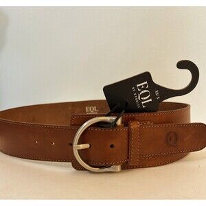 EQL by Kerrits Wide Brown Leather Belt XS/S With DEFECTS